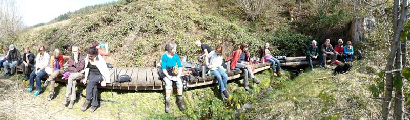 Fastengruppe bei Ihrer Rast Fastenwandern weckt die Lebensfreude
